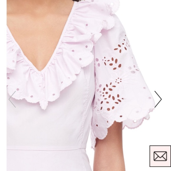 Sold Rebecca Taylor Lilac Flare Cotton Midi Dress - Picture 5 of 8